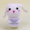 Handmade crochet bunny with long floppy ears