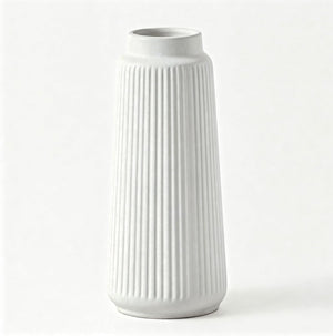 Colette Carafe Fluted Ceramic Vase