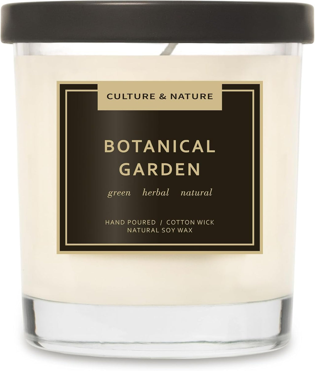 CULTURE & NATURE 7oz natural soy wax candle, Botanical Garden scent