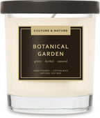 CULTURE & NATURE 7oz natural soy wax candle, Botanical Garden scent