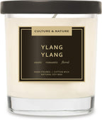 CULTURE & NATURE 7oz natural soy wax candle, Ylang Ylang scent
