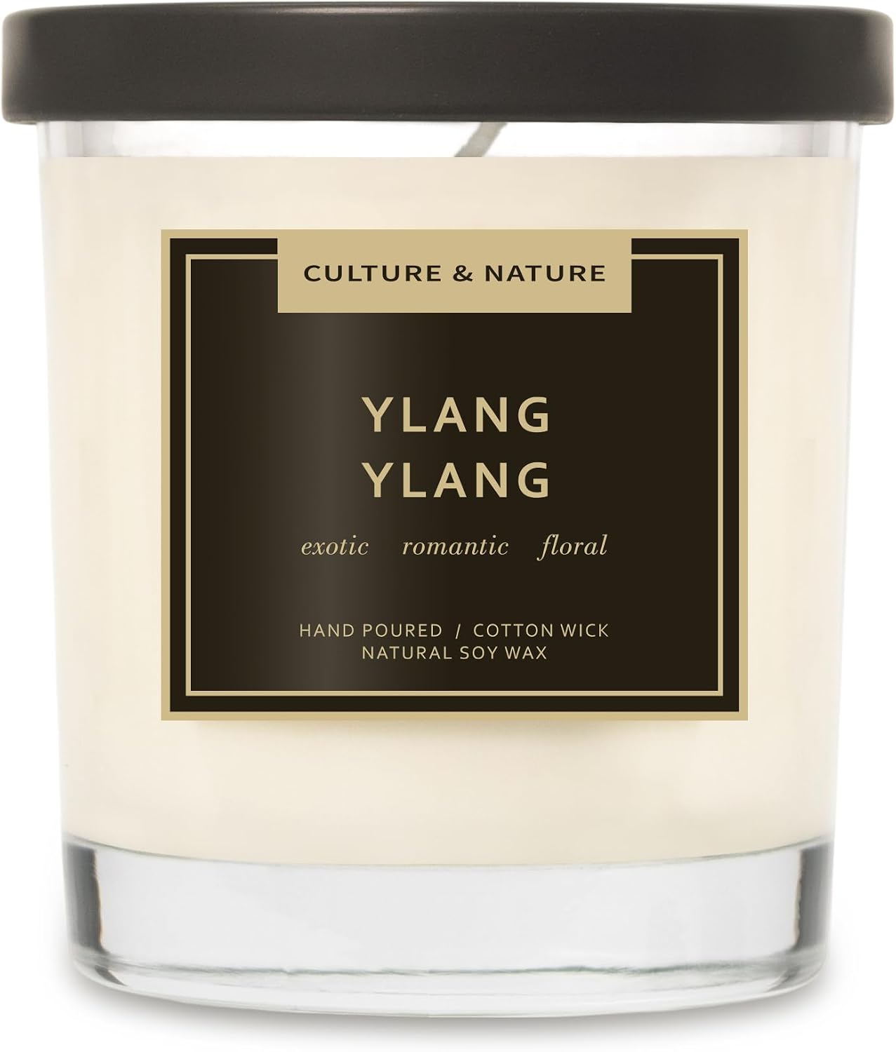 CULTURE & NATURE 7oz natural soy wax candle, Ylang Ylang scent
