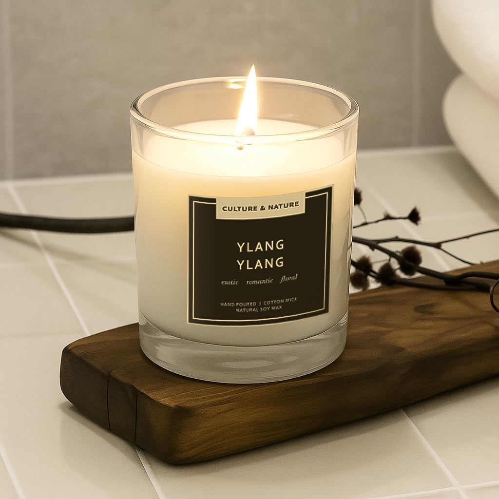 CULTURE & NATURE 7oz soy wax candle, Ylang Ylang, gallery photo 5