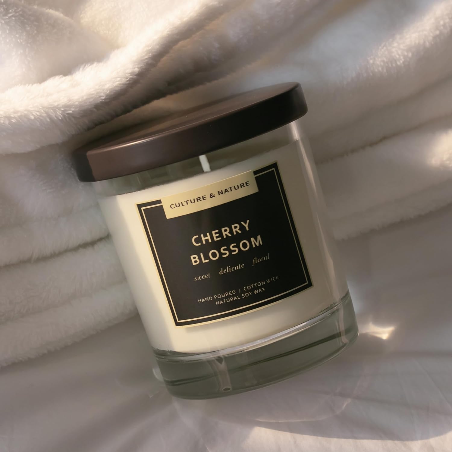 CULTURE & NATURE 7oz soy wax candle, Cherry Blossom, gallery photo 6