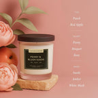 CULTURE & NATURE 7oz soy wax candle, Peony Blush & Suede, gallery photo 3