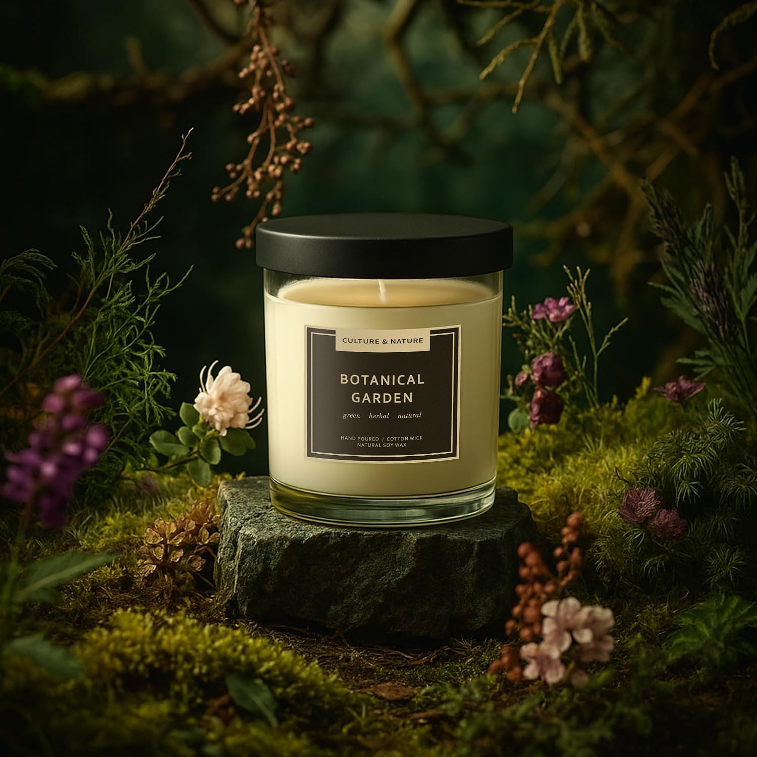 CULTURE & NATURE 7oz soy wax candle, Botanical Garden, gallery photo 4